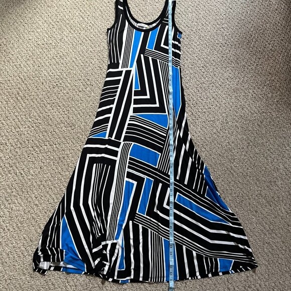 Calvin Klein Geometric Pattern Maxi Dress, Size 4 - Picture 10 of 12